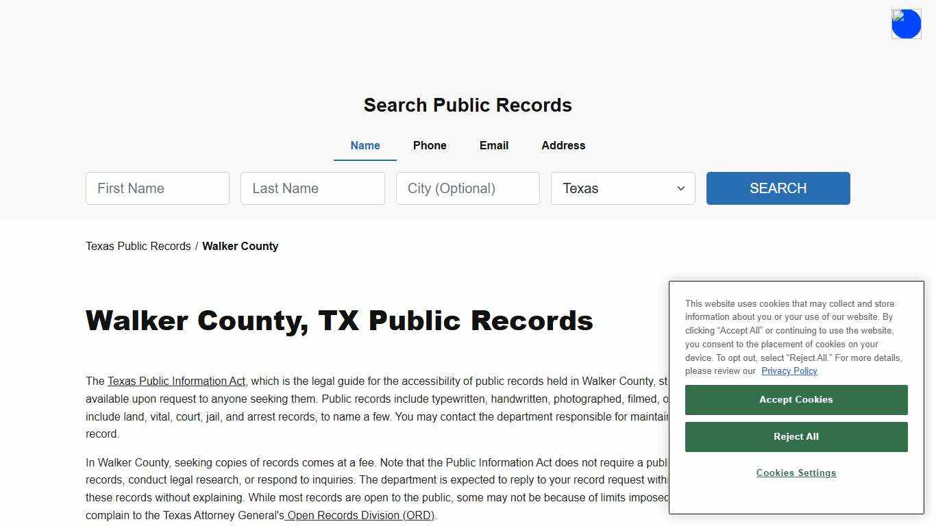 Walker County, TX Public Court, Arrest and Inmate Records - ThePublicIndex